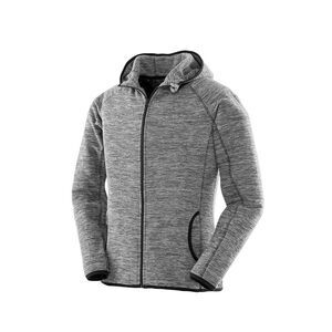 Spiro Ladies Micro Fleece Hoodie / Grey/Black